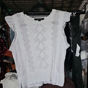 Marc New York Crochet And Eyelet Lace Top